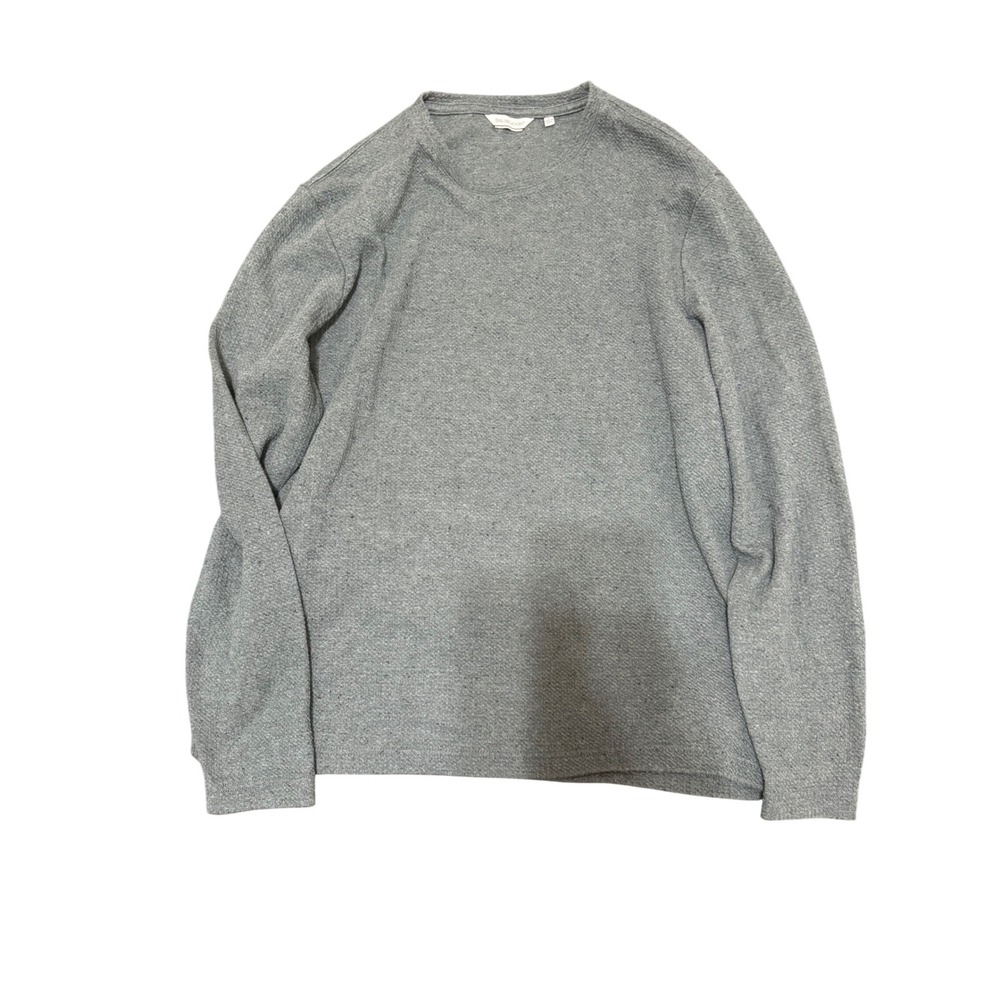 English Laundry Men's Heather Gray Texture Knit Crew Neck Long Sleeve‎ Pullover